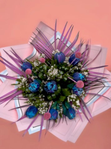 10’lu Vip Blue Sky Lale Buketi