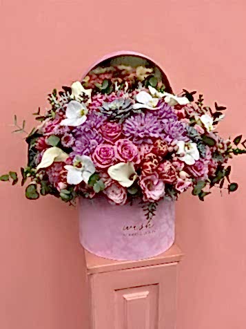 Pembe Kadife Kutuda Grand Deluxe Silva Aranjman